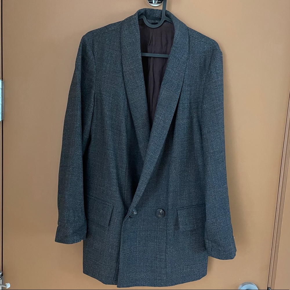 All Saints Plaid Blazer
